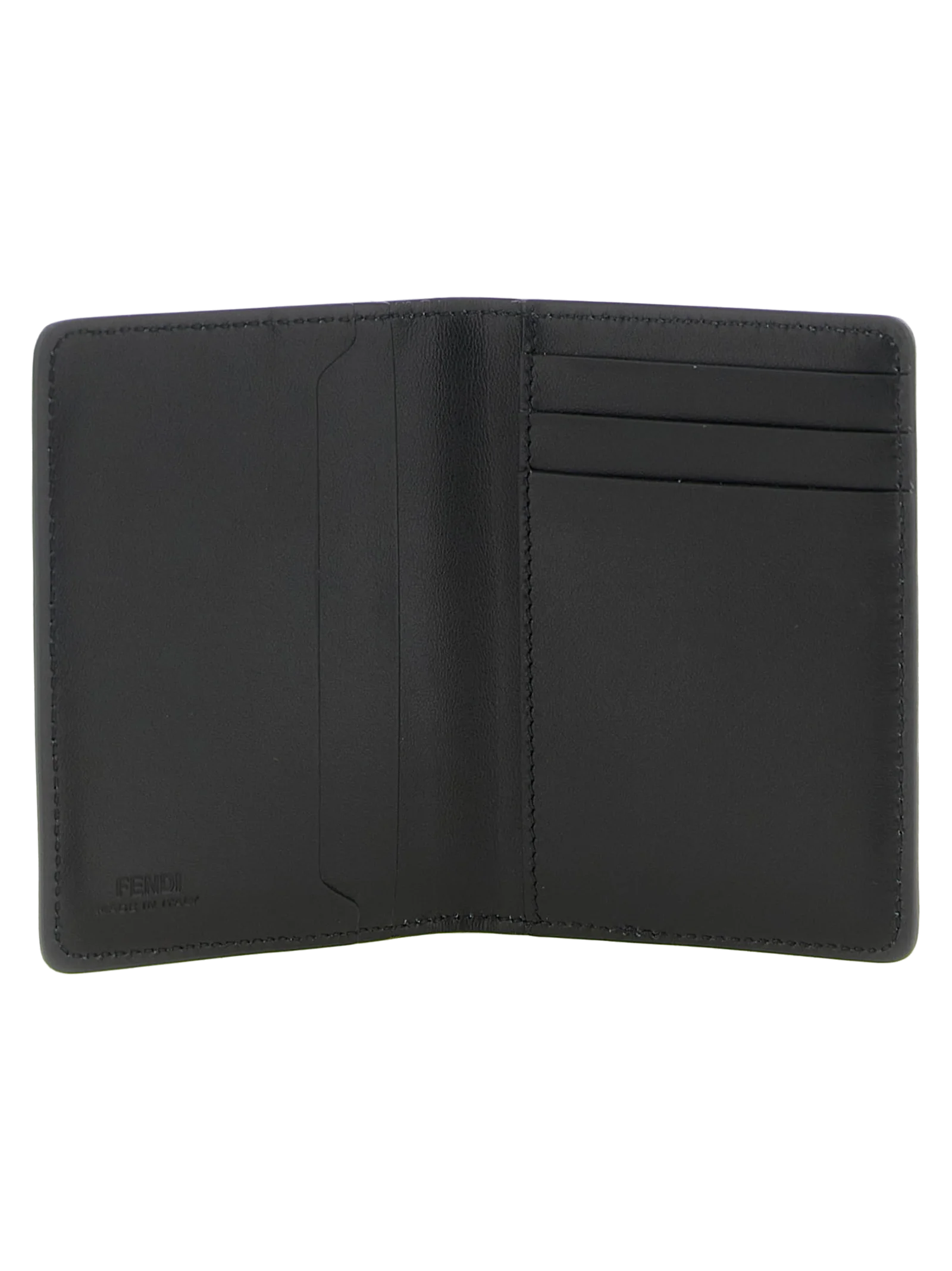 Fendi Calfskin Leather Card Case — Black, view 3