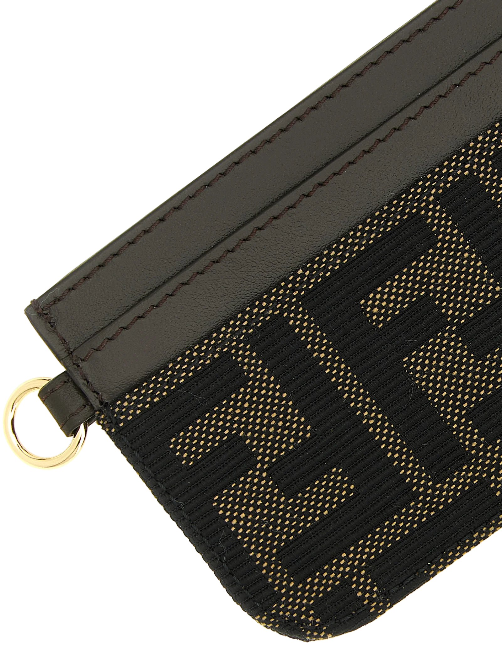 Fendi FF Zucca Jacquard Card Case — Brown, view 3