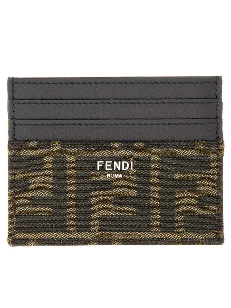 Fendi Leather Card Case — Brown by Fendi