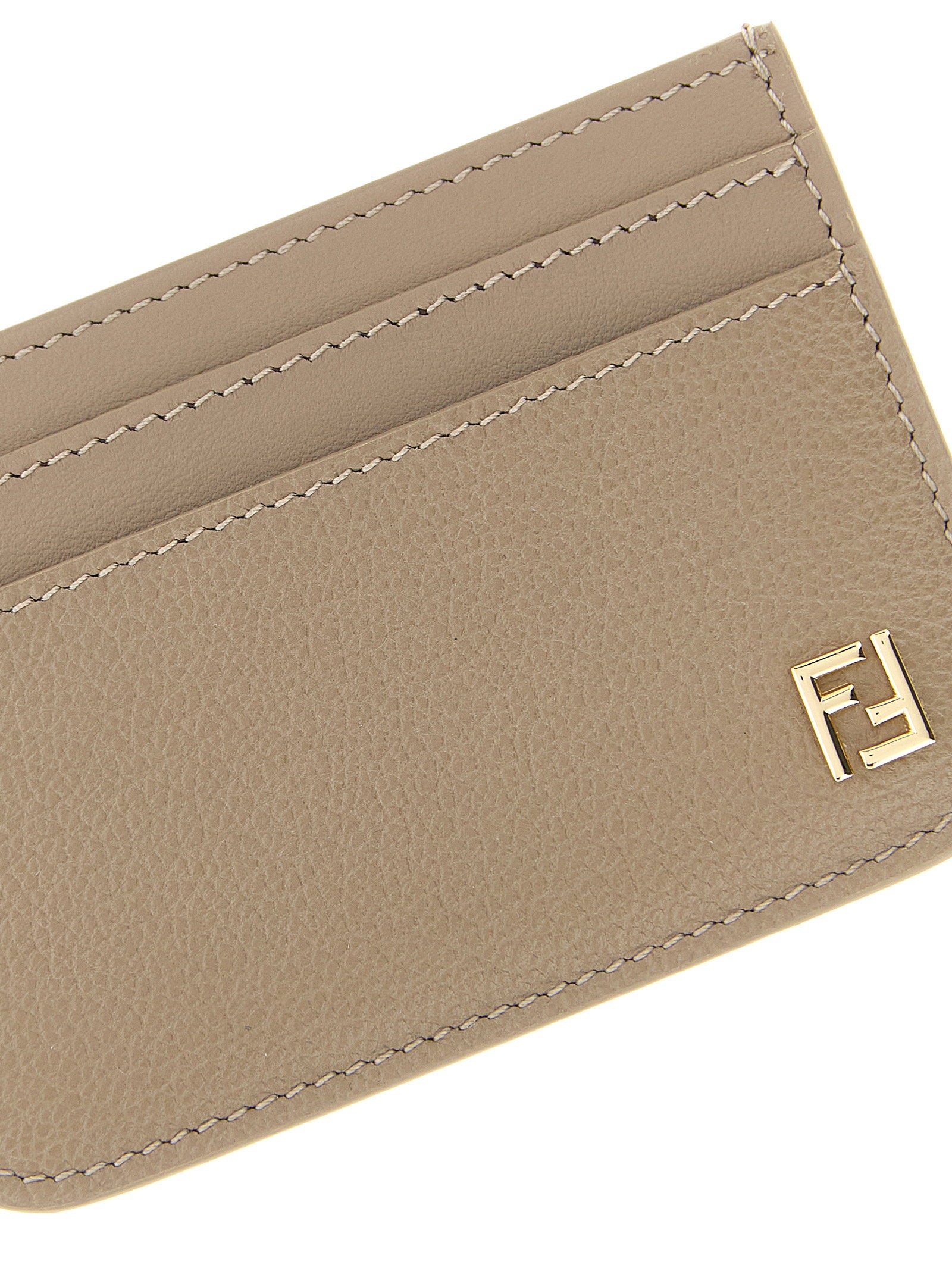 Fendi Full-Grain Calf Leather Card Case — Pink, view 3