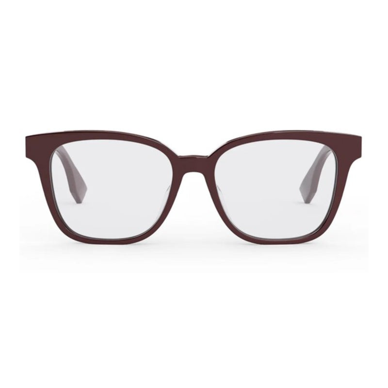 Fendi Square Full Rim Eyeglasses — Bordeaux, view 2