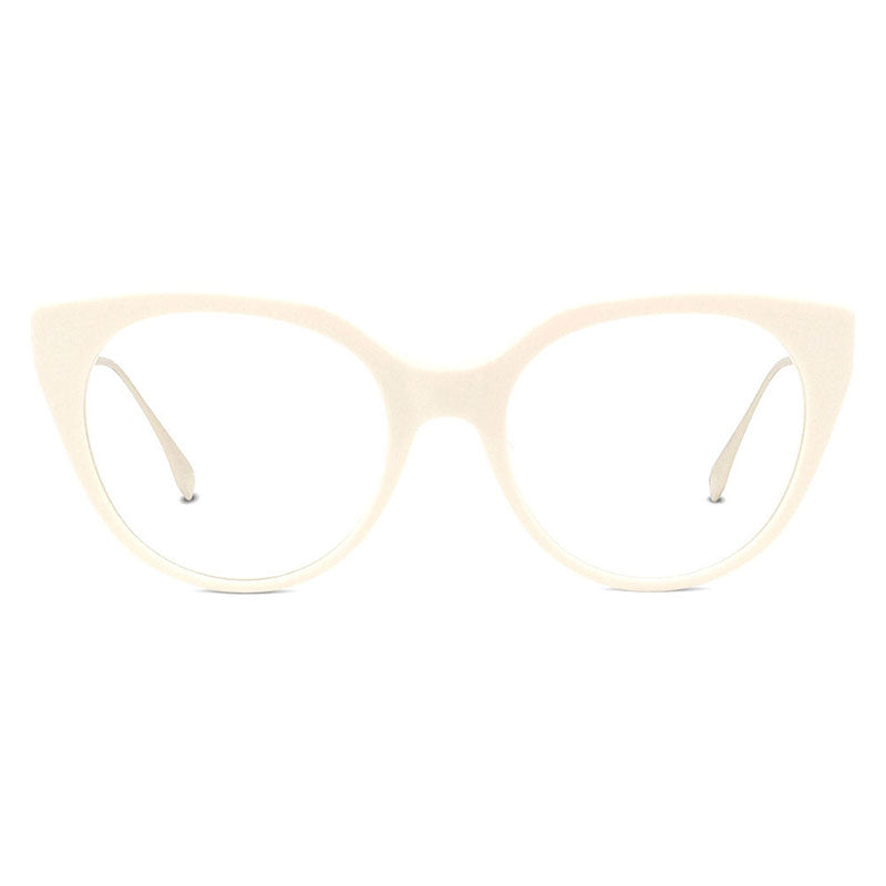 Fendi Cat-Eye Acetate Eyeglasses — White, view 2