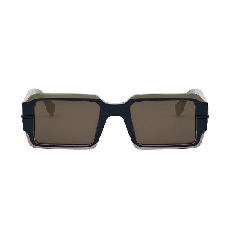 Fendi FE40073U50E Rectangle Full Rim Sunglasses — Brown, view 2