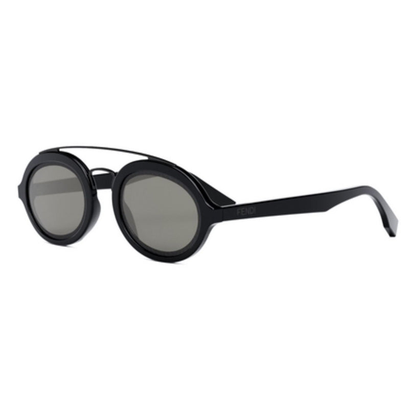 Fendi FE40094I01A Oval Full Rim Sunglasses — Black by Fendi