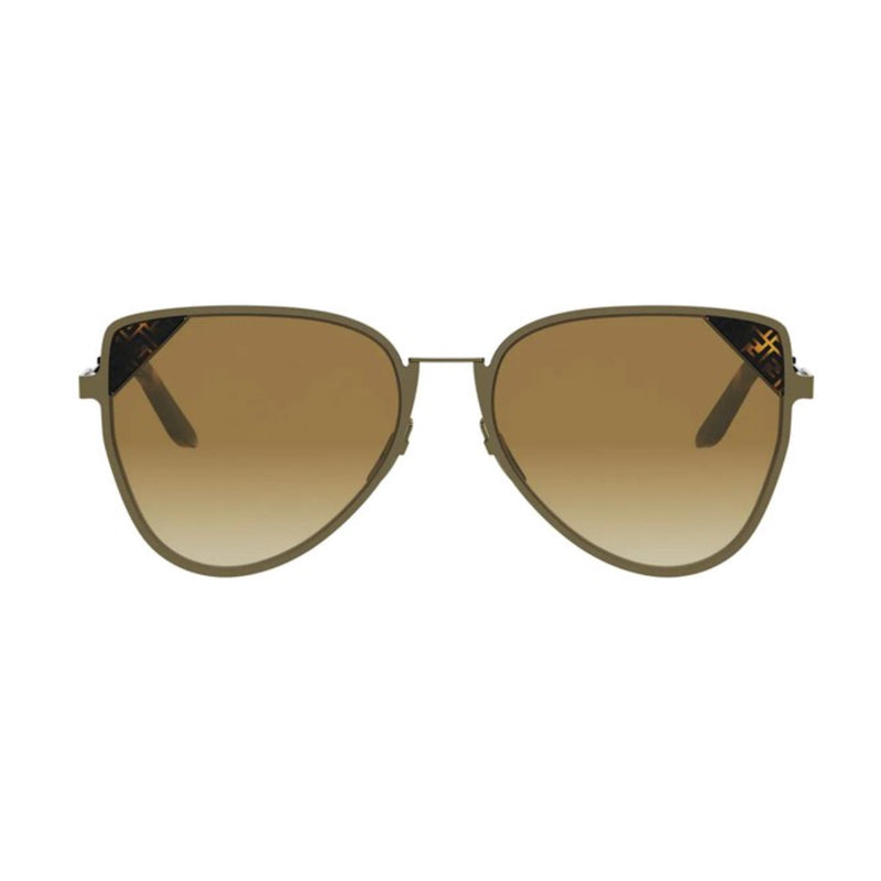 Fendi FE40189U95K Aviator Sunglasses — Green, view 2