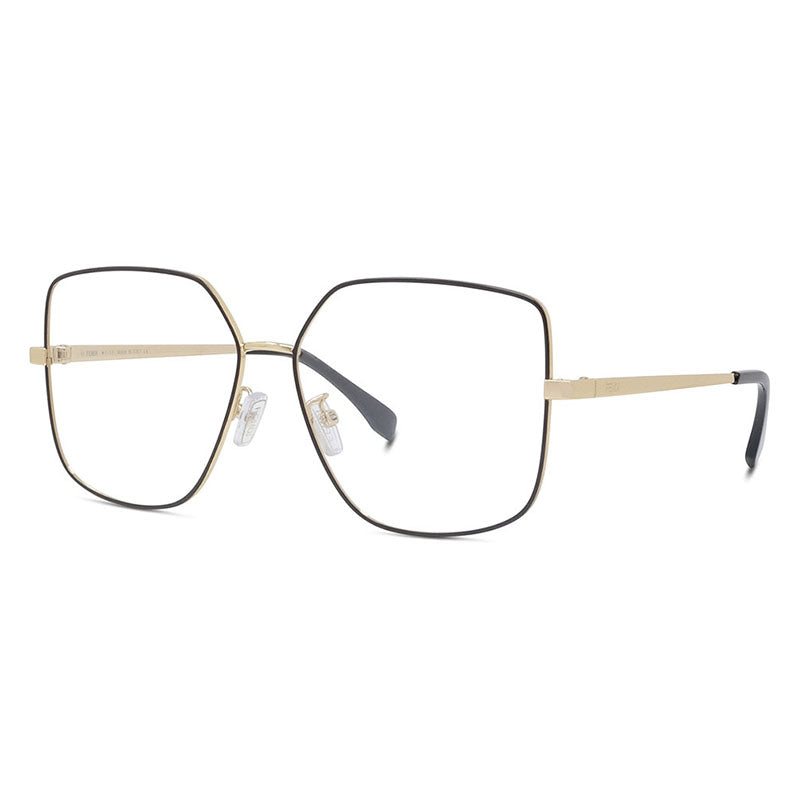 Fendi FE50009U034 Square Metal Eyeglasses — Gold by Fendi