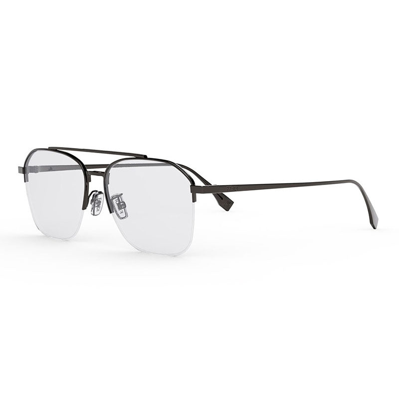 Fendi FE50033U Aviator Semi-Rim Eyeglasses — Gray by Fendi