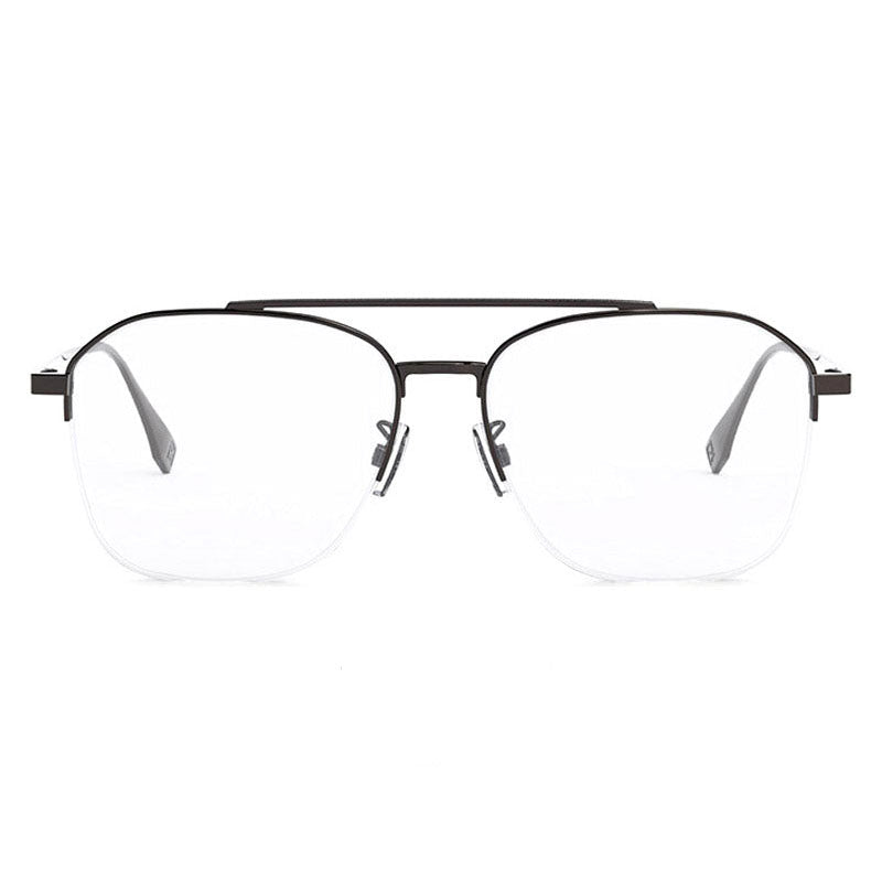 Fendi FE50033U Aviator Semi-Rim Eyeglasses — Gray, view 2