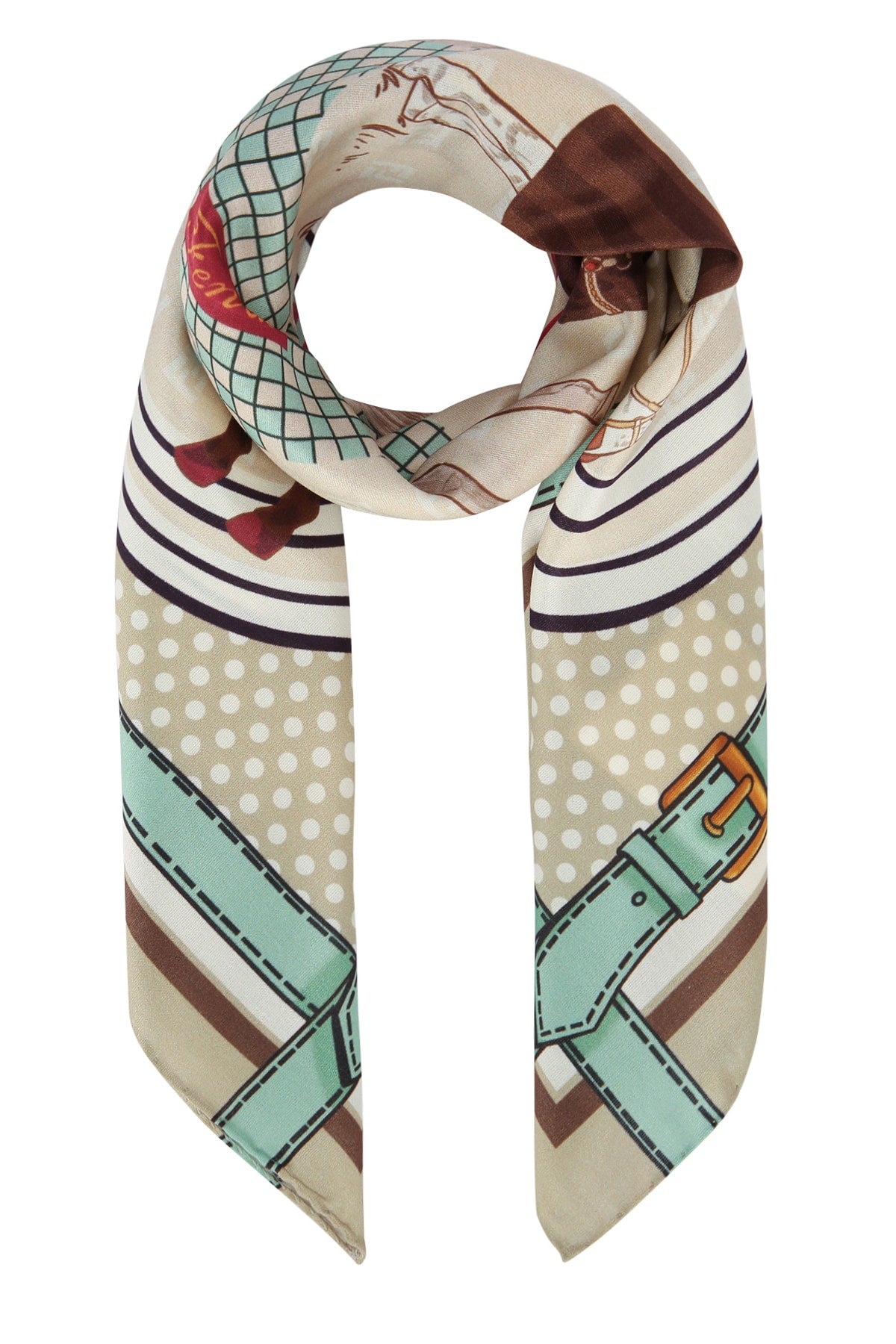 Fendi Kids Cavalli Scarf — Beige by Fendi Kids