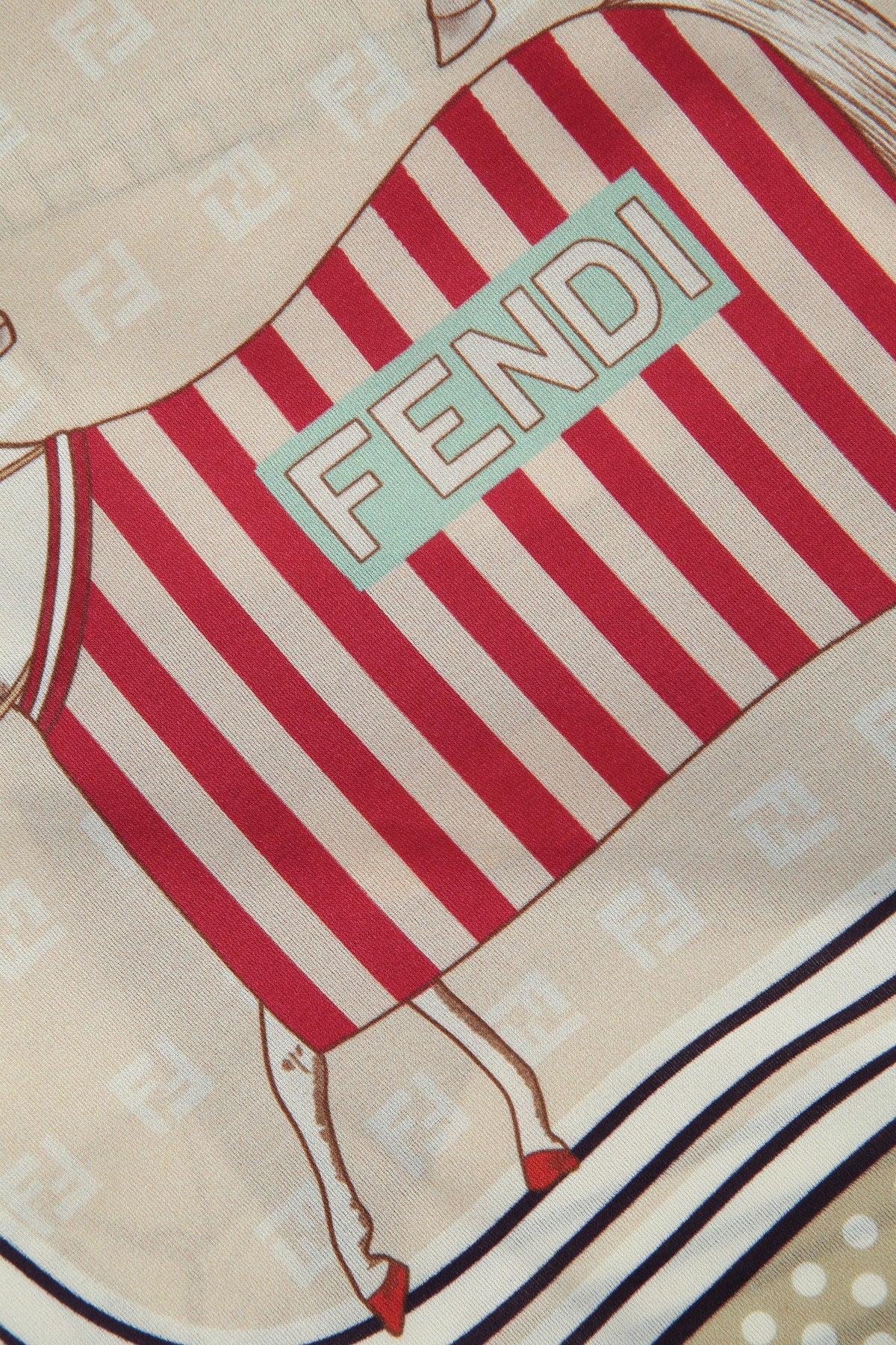 Fendi Kids Cavalli Scarf — Beige, view 2