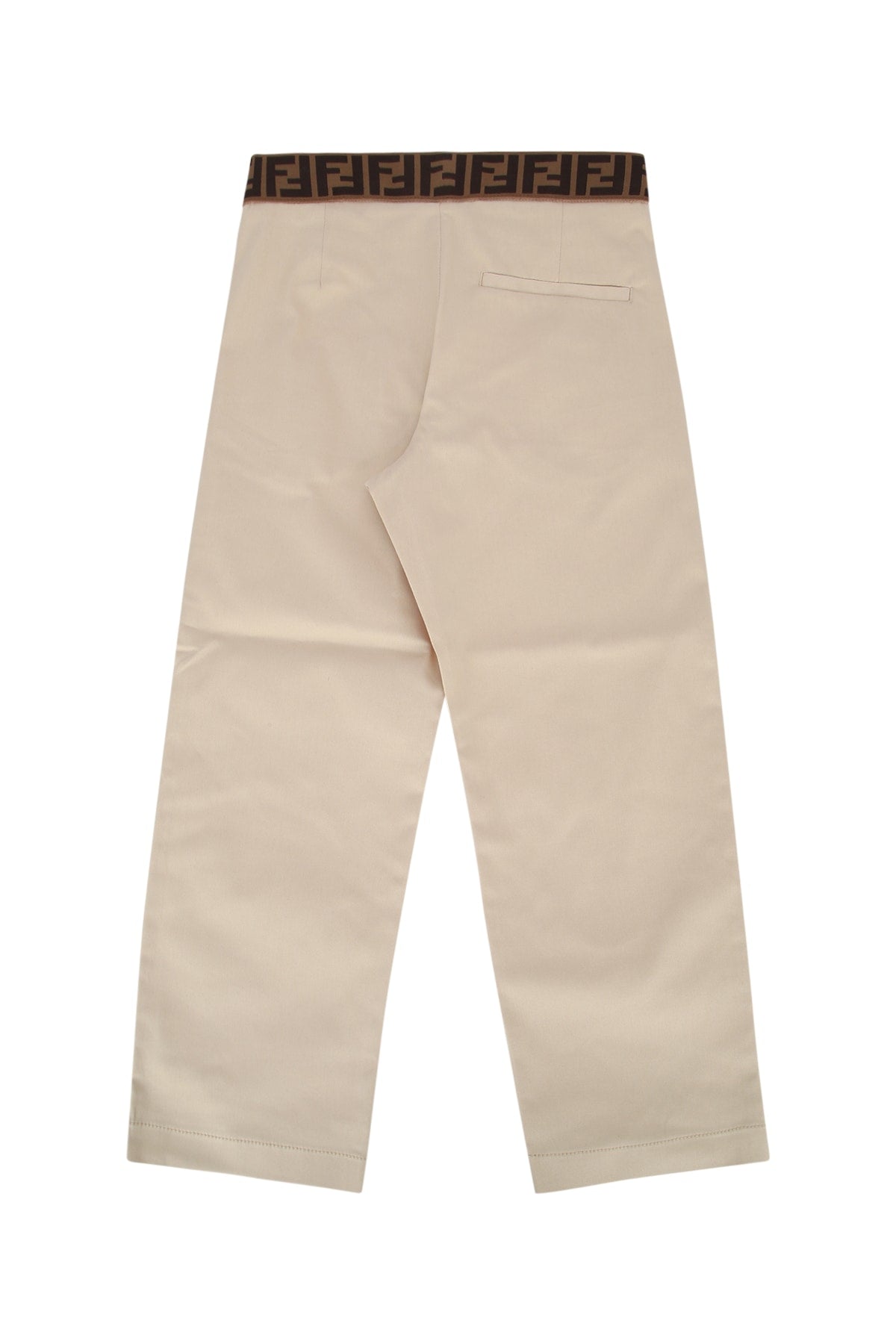 Fendi Kids Eavy Trousers — Beige, view 2