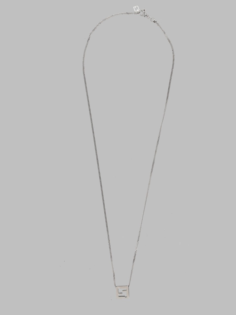 Fendi FF-Logo Silver-Tone Brass Necklace — Silver by Fendi