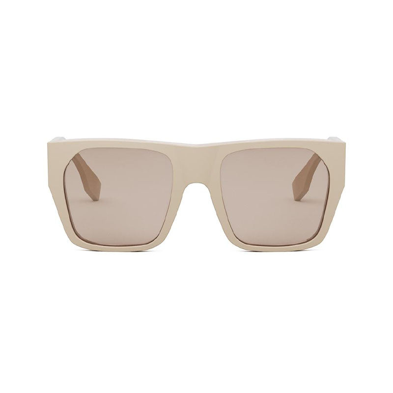Fendi Oversized Square-Frame Sunglasses — Beige, view 2