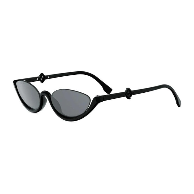 Fendi Cat-Eye Semi Rim Sunglasses — Black by Fendi