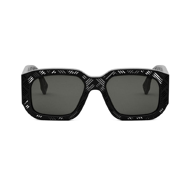 Fendi Square Full Rim Sunglasses — Black, view 2