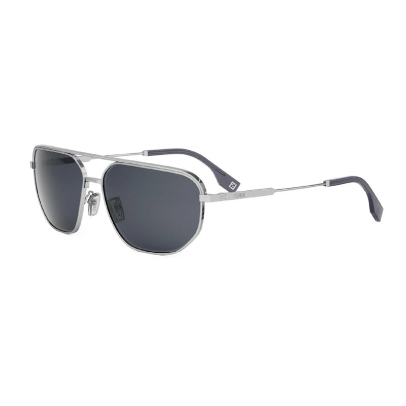 Fendi Square Full Rim Sunglasses — Silver by Fendi