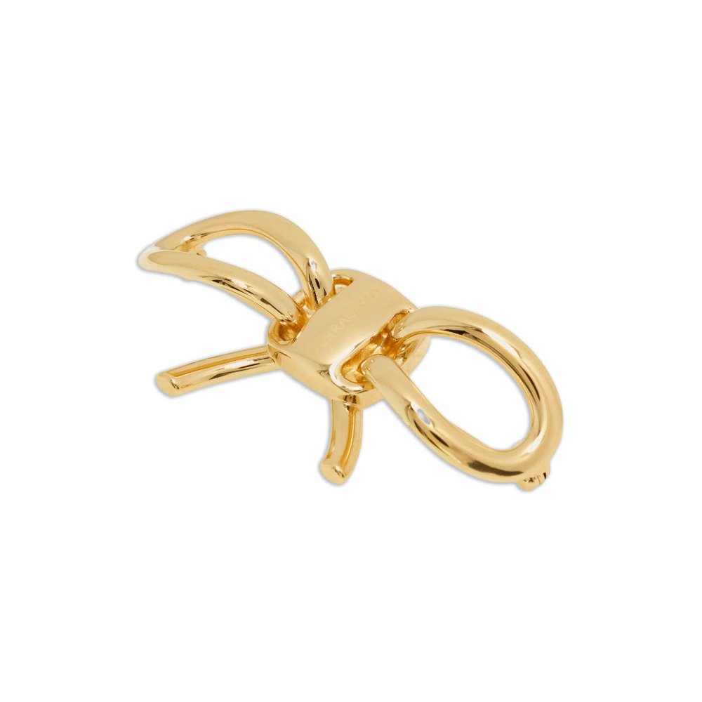Ferragamo Brooch — Gold, view 3
