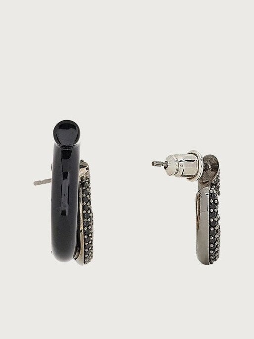 Ferragamo Studded Earrings — Black by Ferragamo