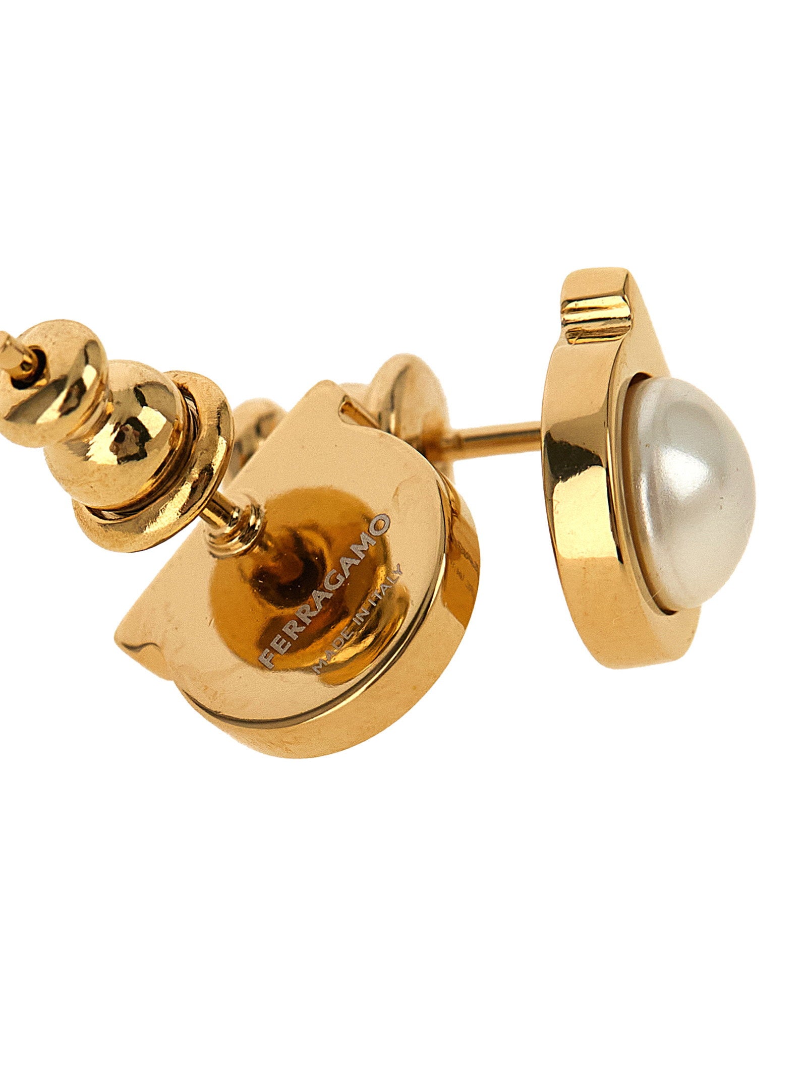 Ferragamo Gancini Earrings — Gold, view 2