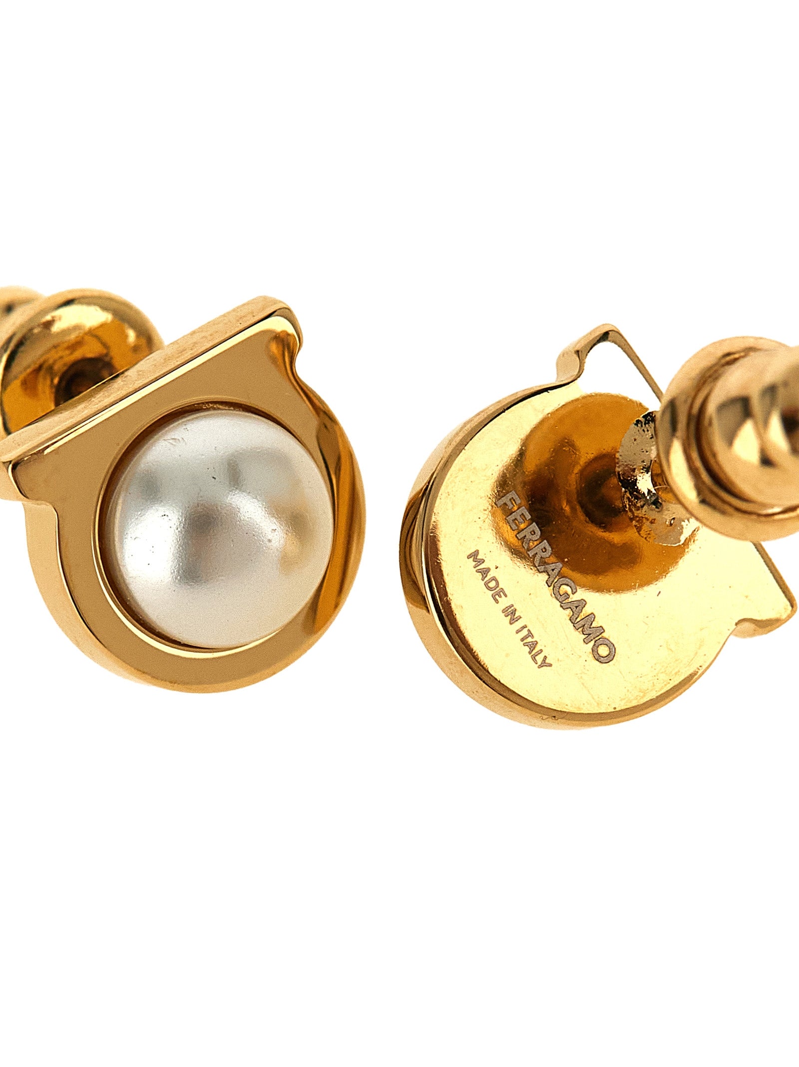 Ferragamo Gancini Earrings — Gold, view 3
