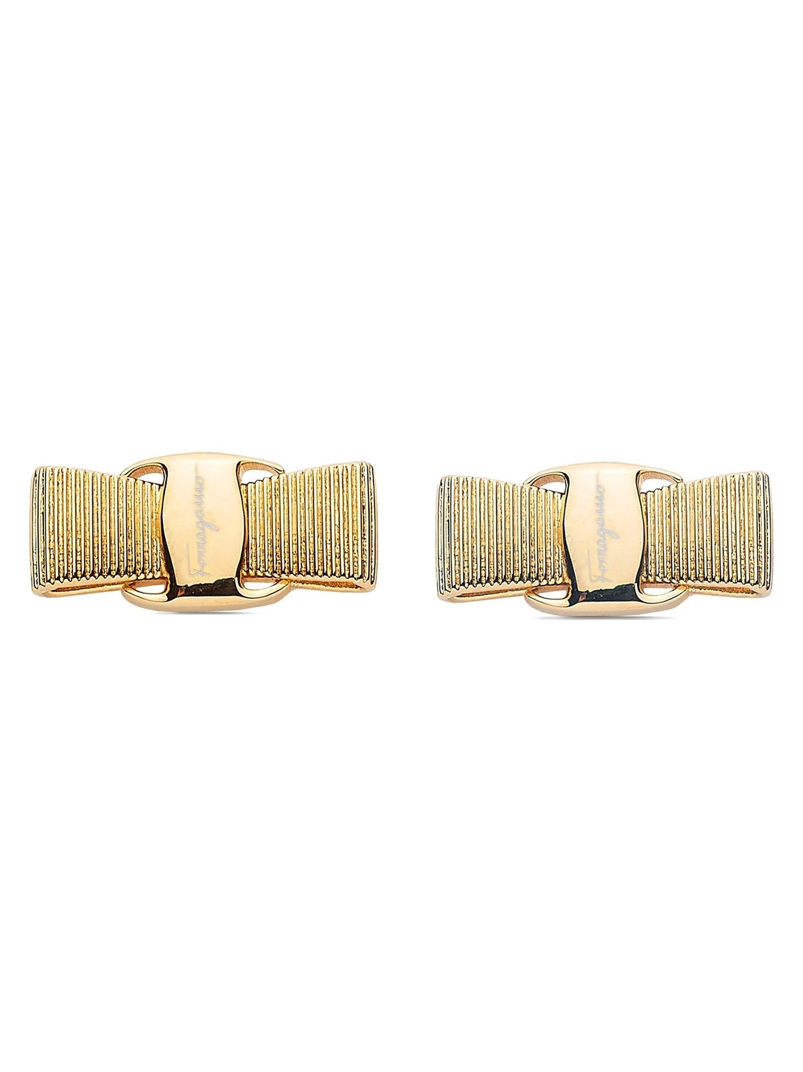 Ferragamo Fiocco Vara Earrings — Gold by Ferragamo