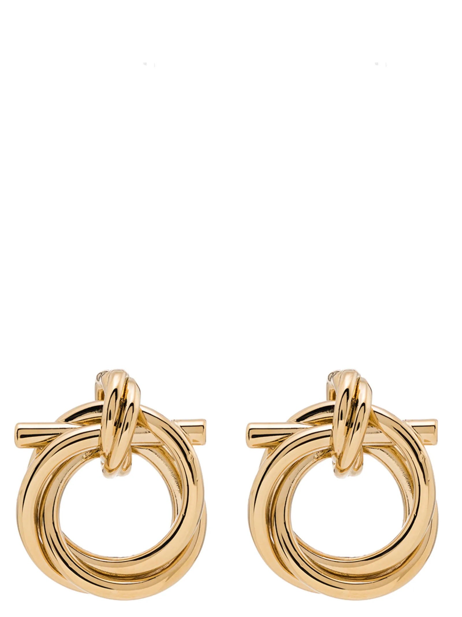 Ferragamo Gancini Torchon Earrings — Gold by Ferragamo