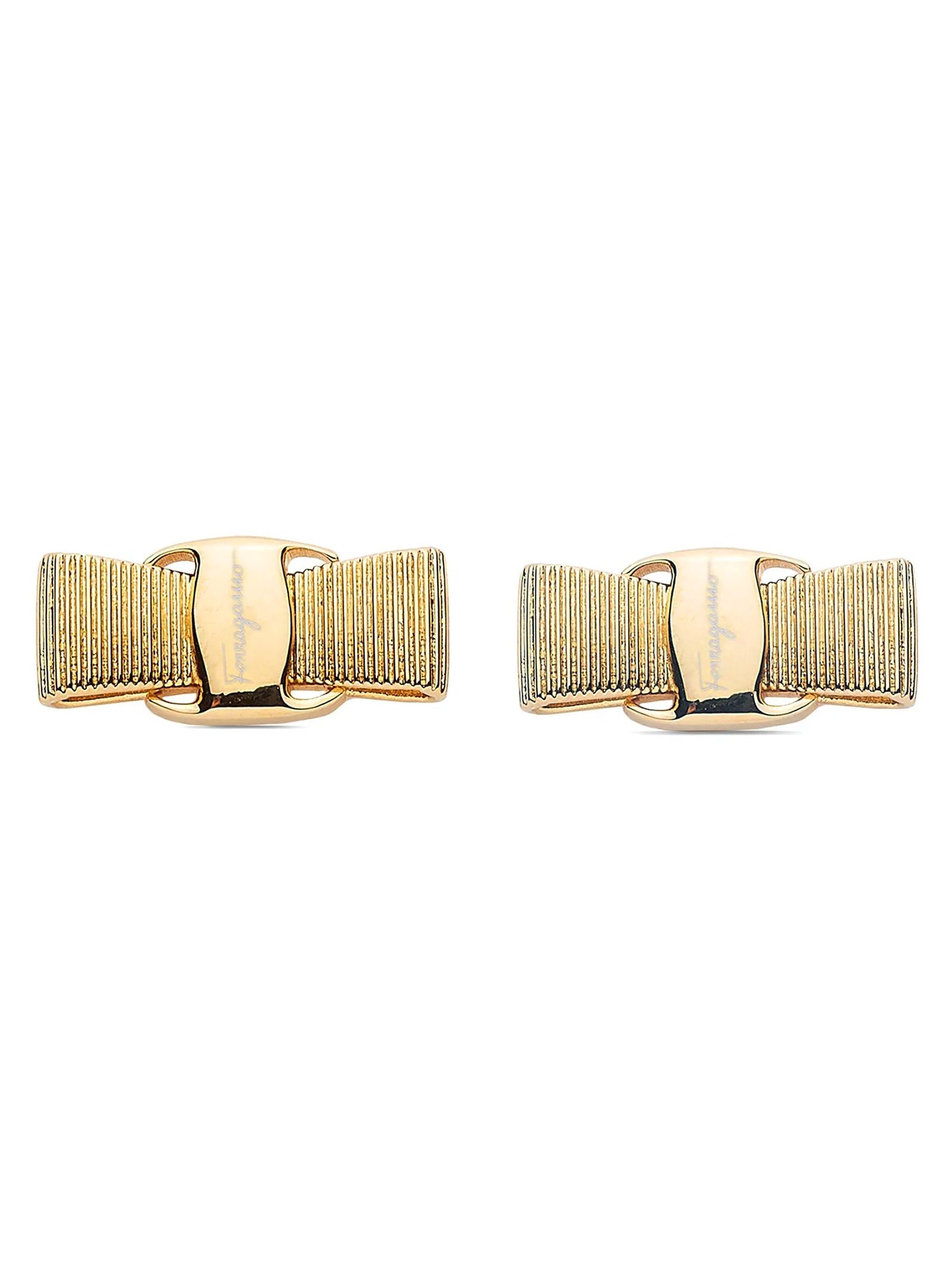 Ferragamo Fiocco Vara Earrings — Gold by Ferragamo