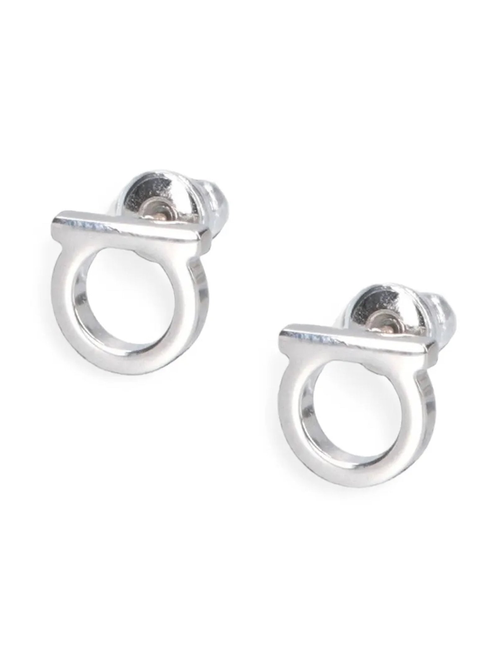 Ferragamo Gancini Piccoli Earrings — Silver, view 2