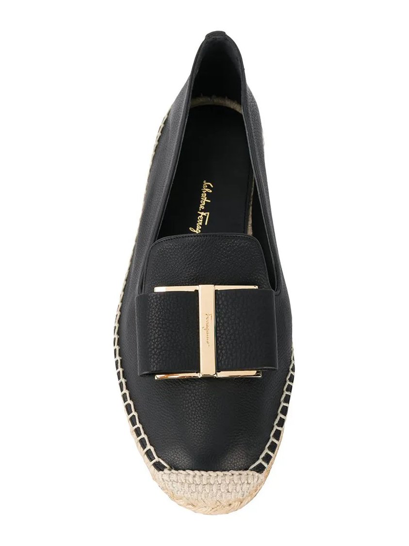 Ferragamo Espadrille Flat — Black by Ferragamo