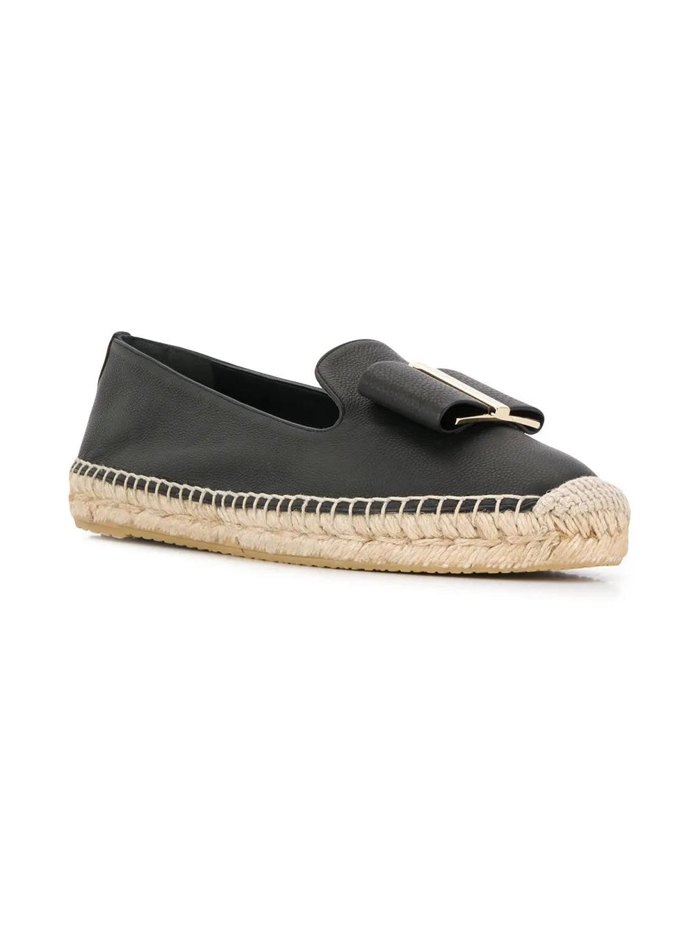 Ferragamo Espadrille Flat — Black, view 3
