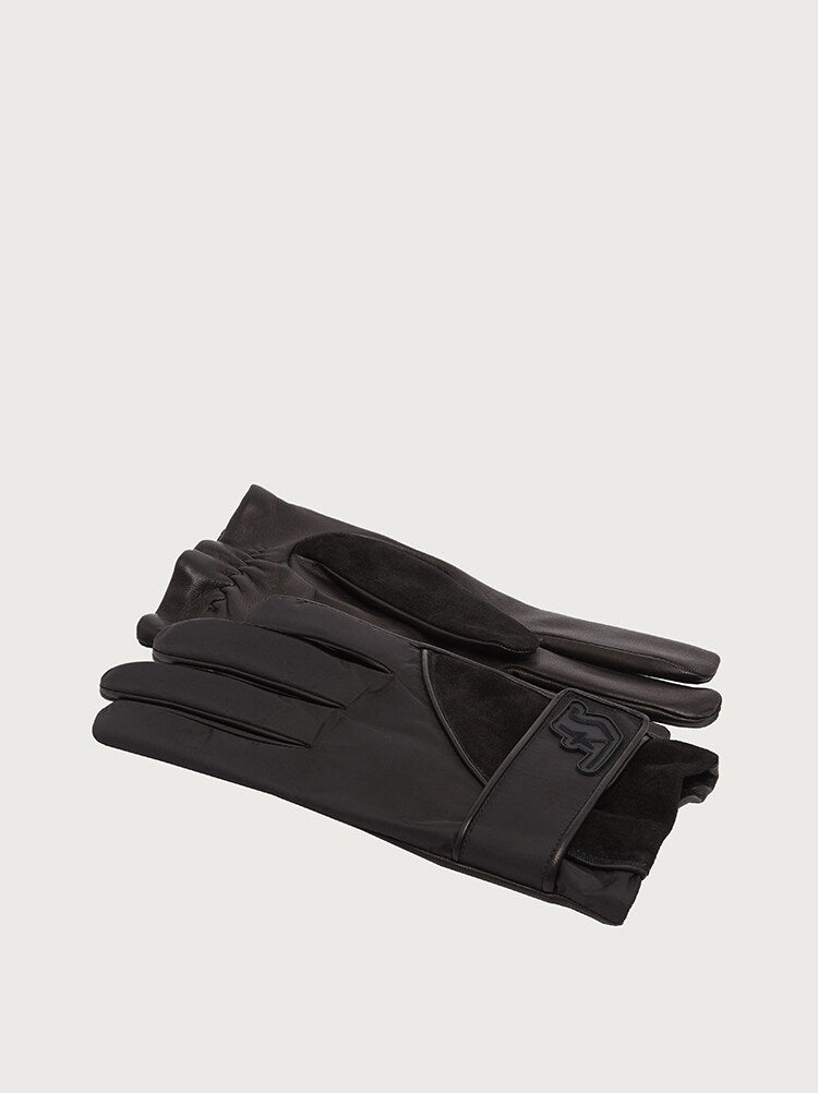 Ferragamo Leather Gloves — Black by Ferragamo