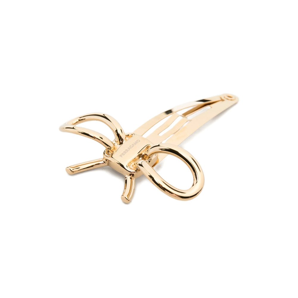 Ferragamo Vara Hair Clip — Gold, view 3