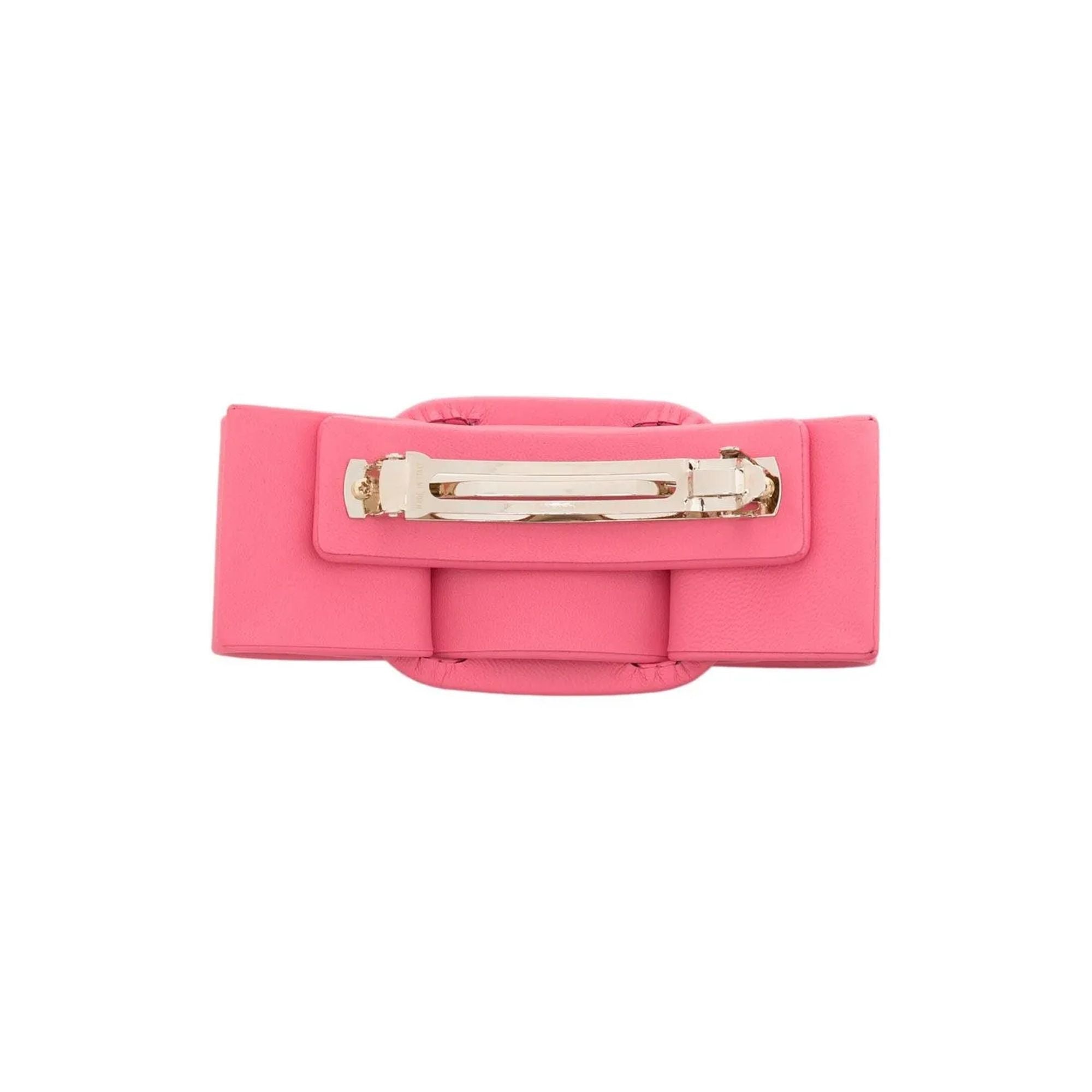 Ferragamo Logo-Embroidered Hair Clip — Pink, view 2