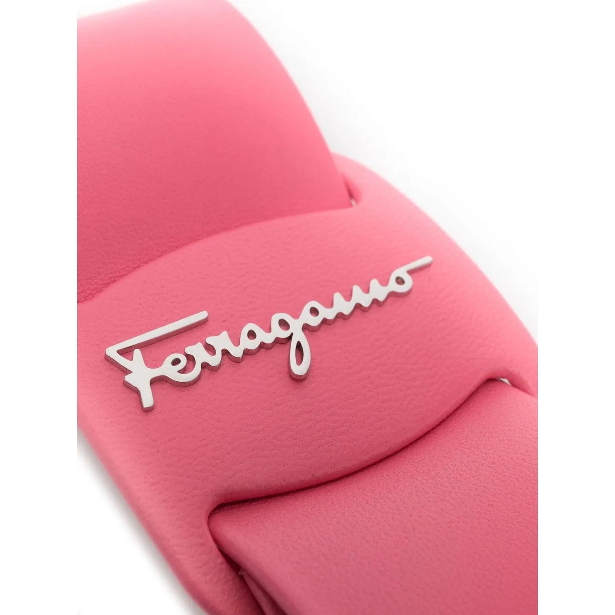 Ferragamo Logo-Embroidered Hair Clip — Pink, view 3