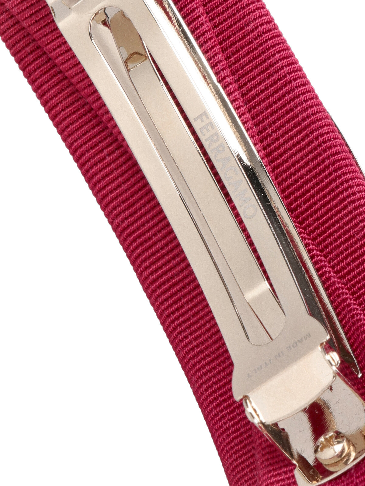 Ferragamo Grosgrain Ribbon Bow Hair Clip — Pink, view 3