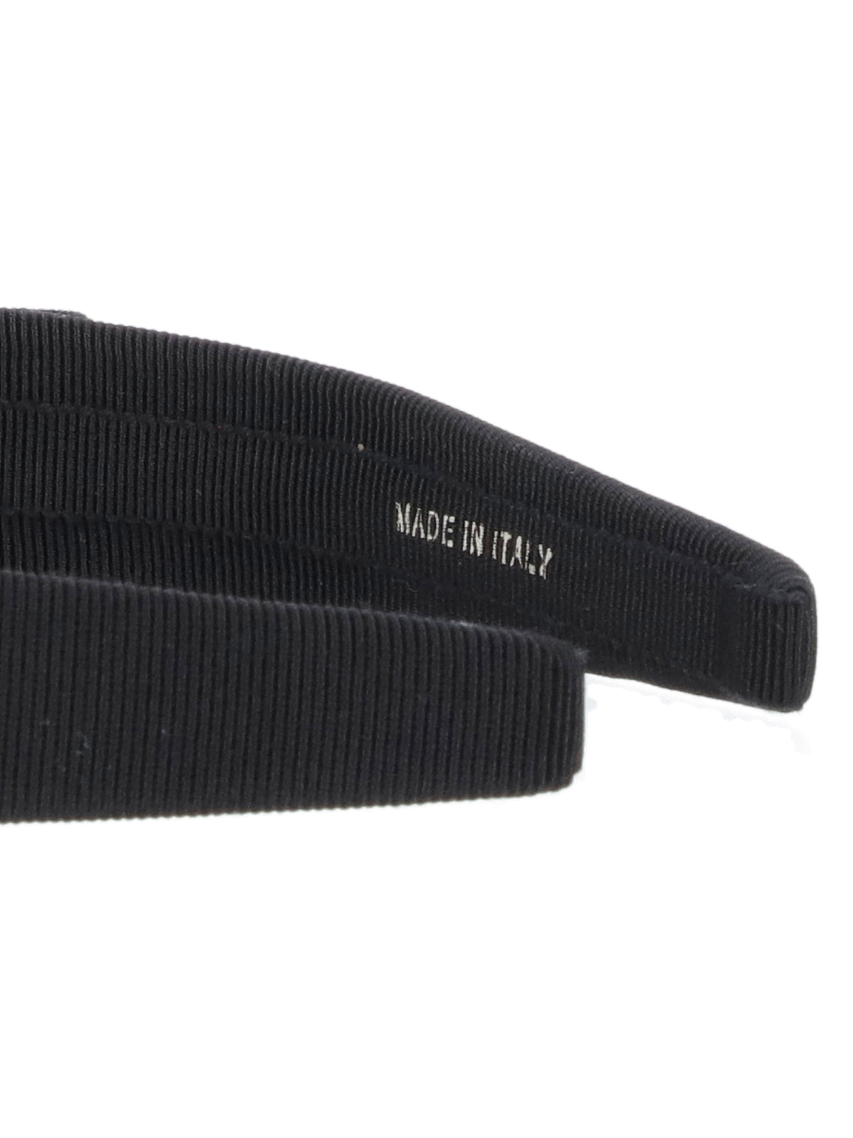 Ferragamo Crystal-Embellished Grosgrain Headband — Black, view 3