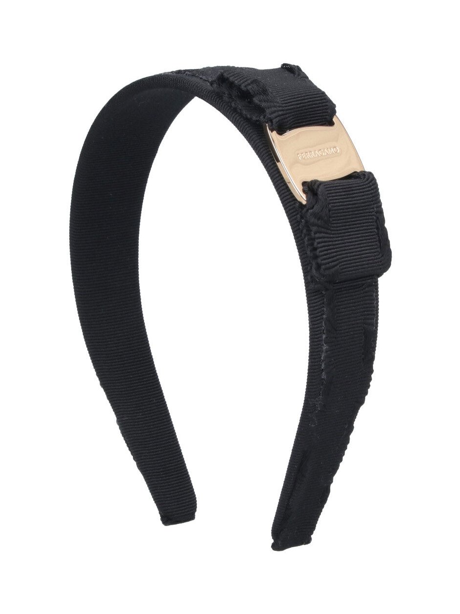 Ferragamo Grosgrain Bow Headband — Black by Ferragamo