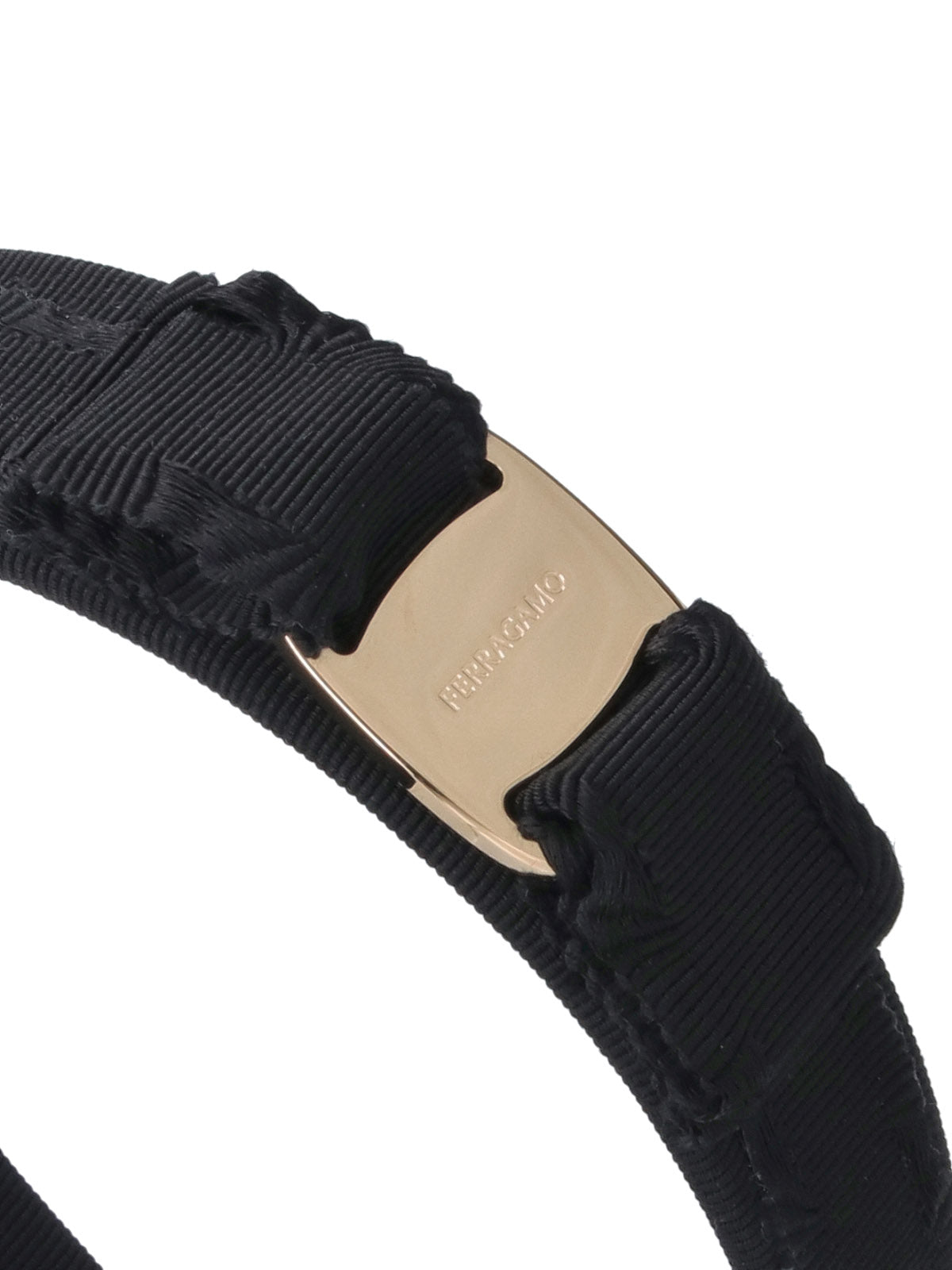 Ferragamo Grosgrain Bow Headband — Black, view 2