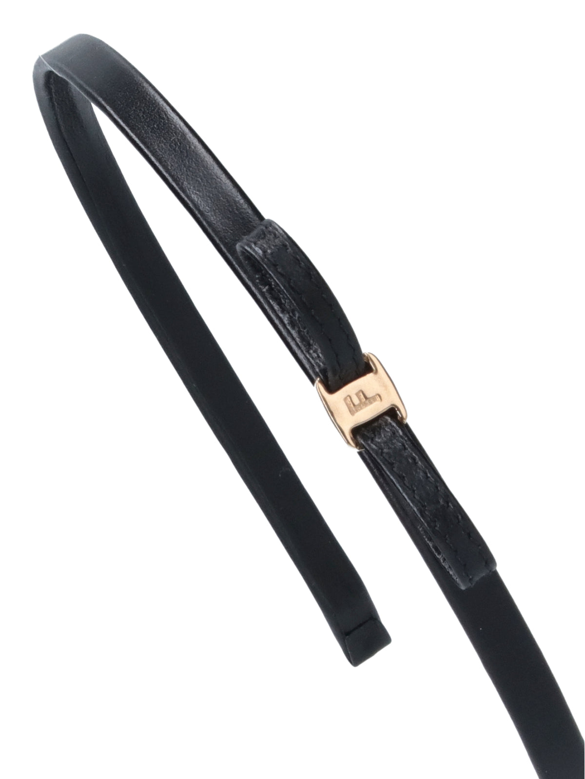Ferragamo Leather Bow Headband — Black, view 3