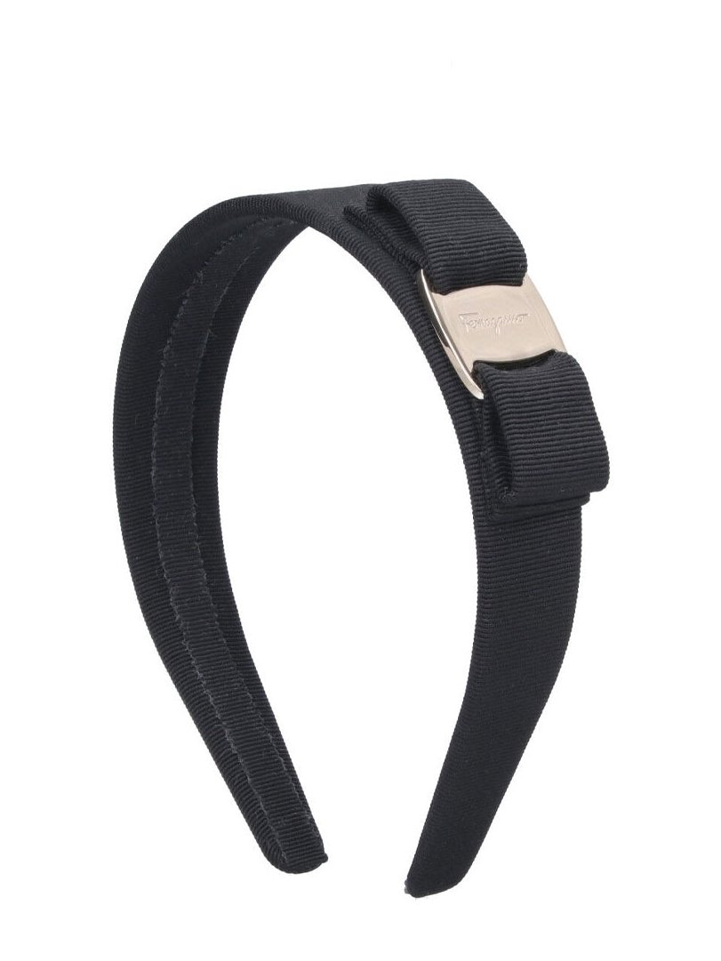 Ferragamo Grosgrain Bow Headband — Black by Ferragamo
