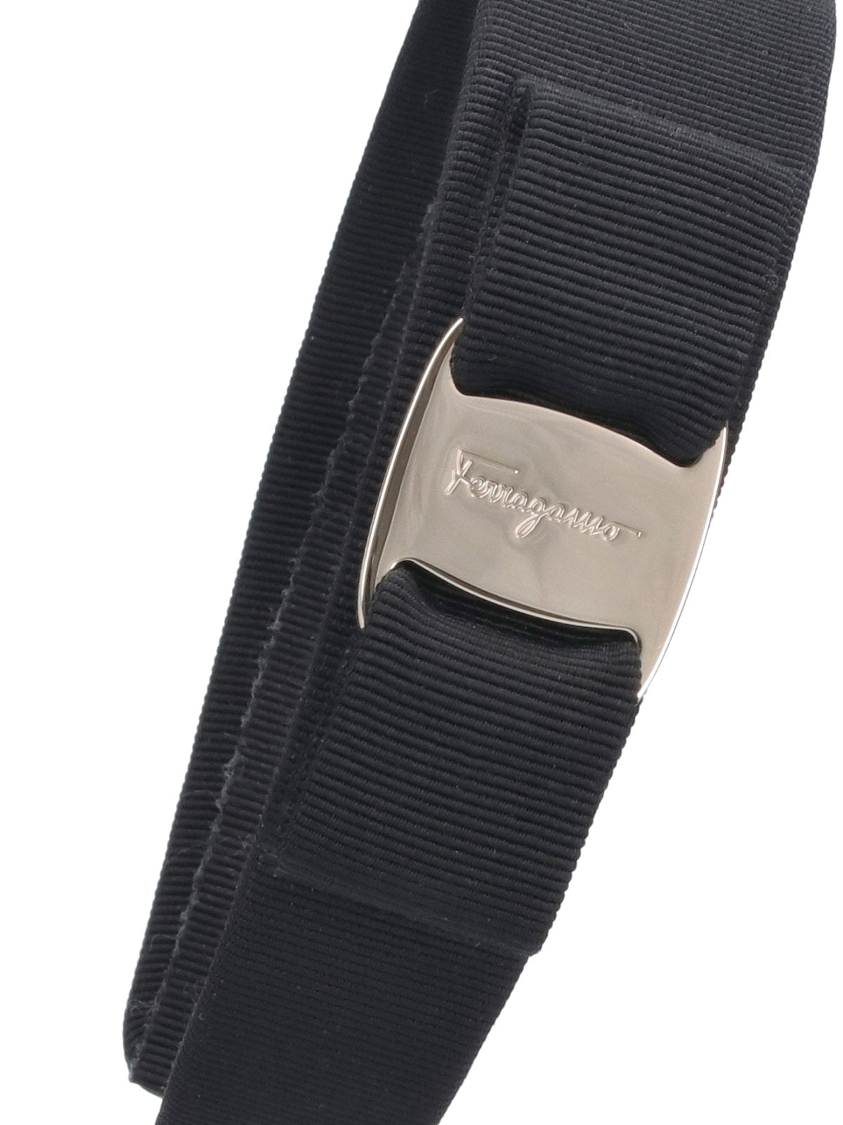 Ferragamo Grosgrain Bow Headband — Black, view 2