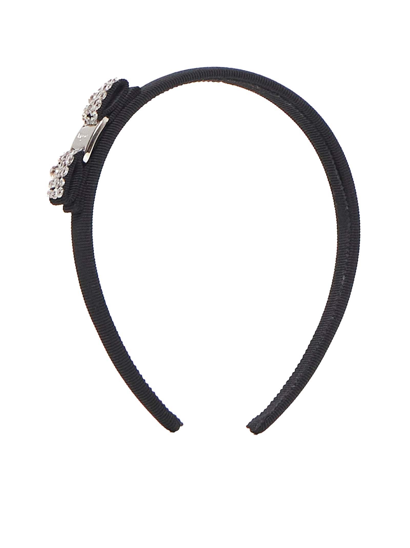 Ferragamo Rhinestone-Embellished Headband — Black, view 2
