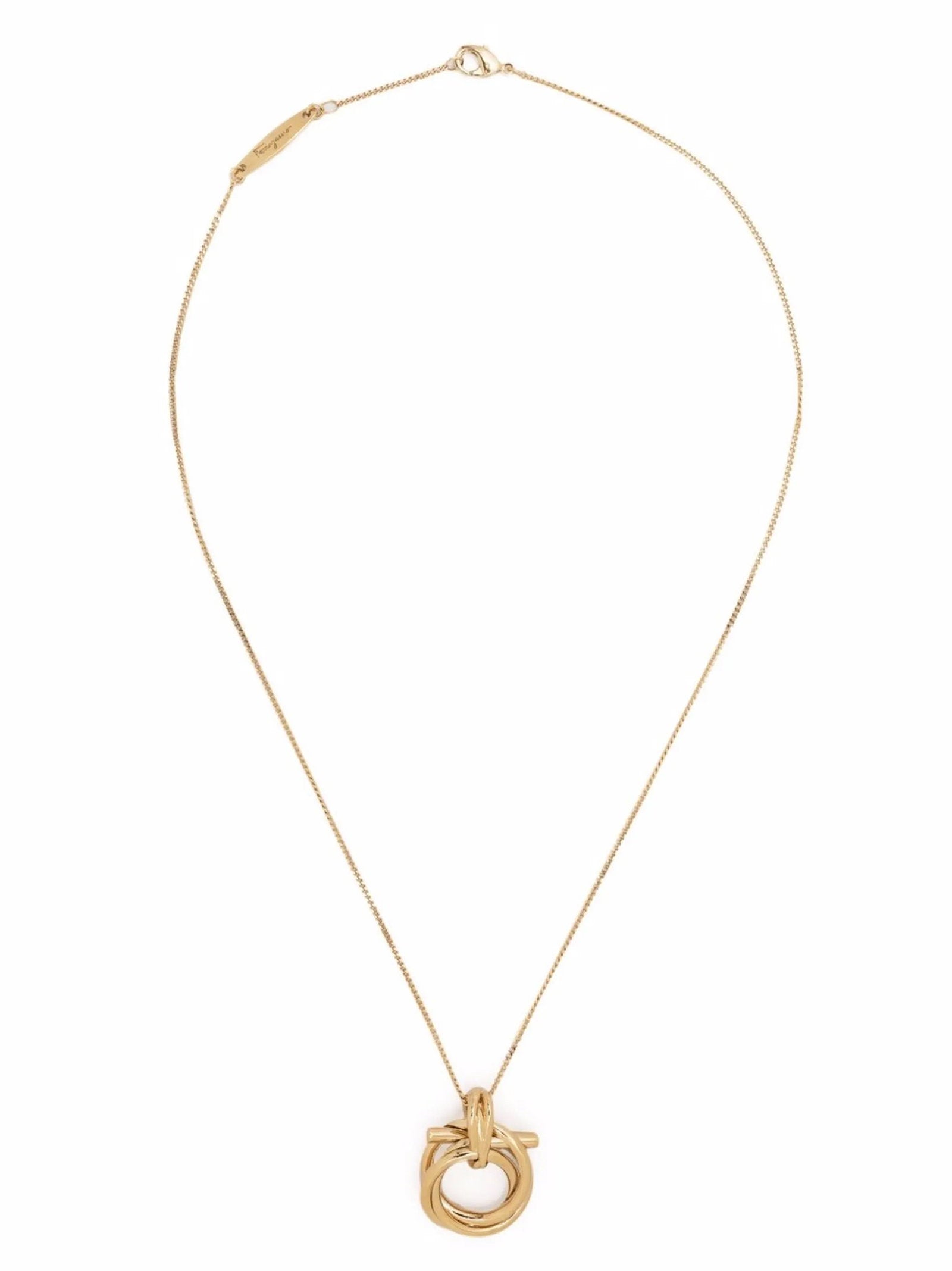 Ferragamo Gancini Torchon Necklace — Gold by Ferragamo