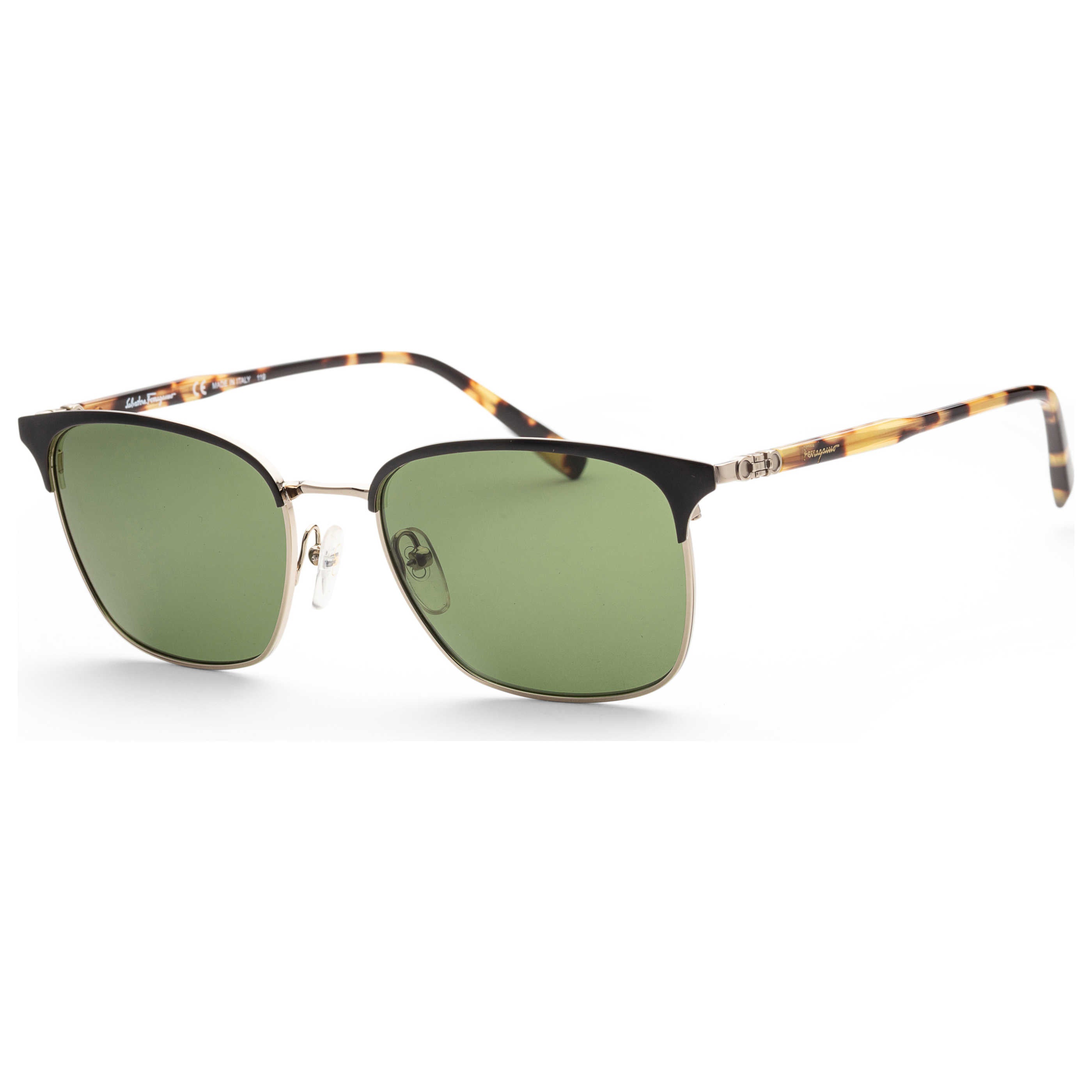 Ferragamo SF180S017 Metal and Tortoiseshell Sunglasses — Black by Ferragamo