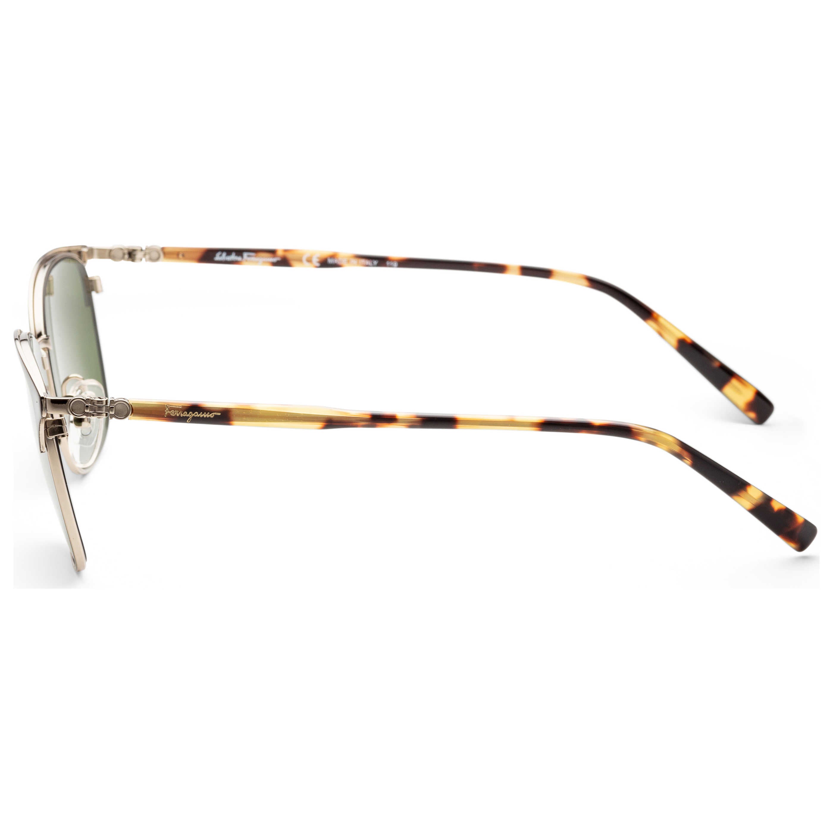 Ferragamo SF180S017 Metal and Tortoiseshell Sunglasses — Black, view 2