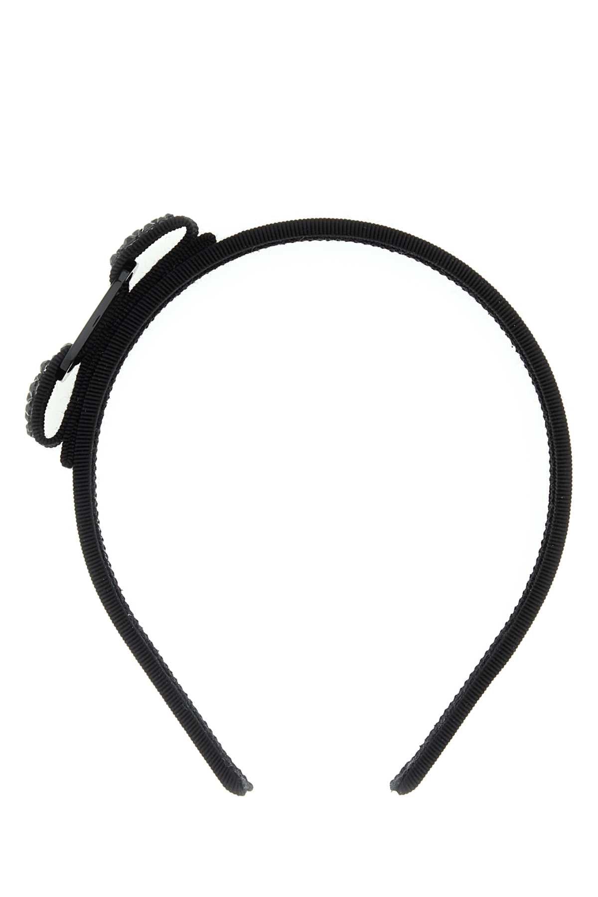 Ferragamo Swarovs Headband — Black by Ferragamo