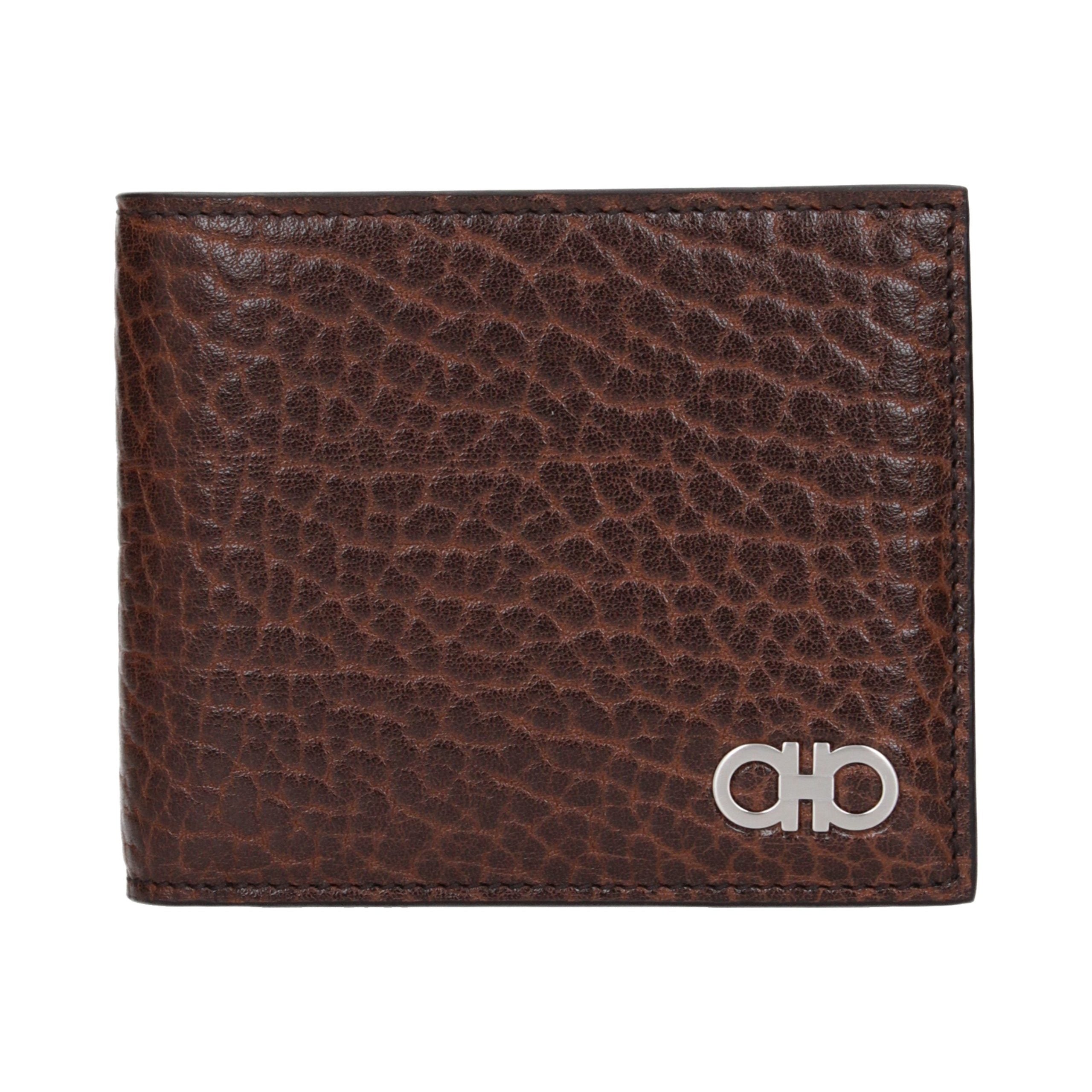 Ferragamo Grained Leather Wallet — Brown by Ferragamo
