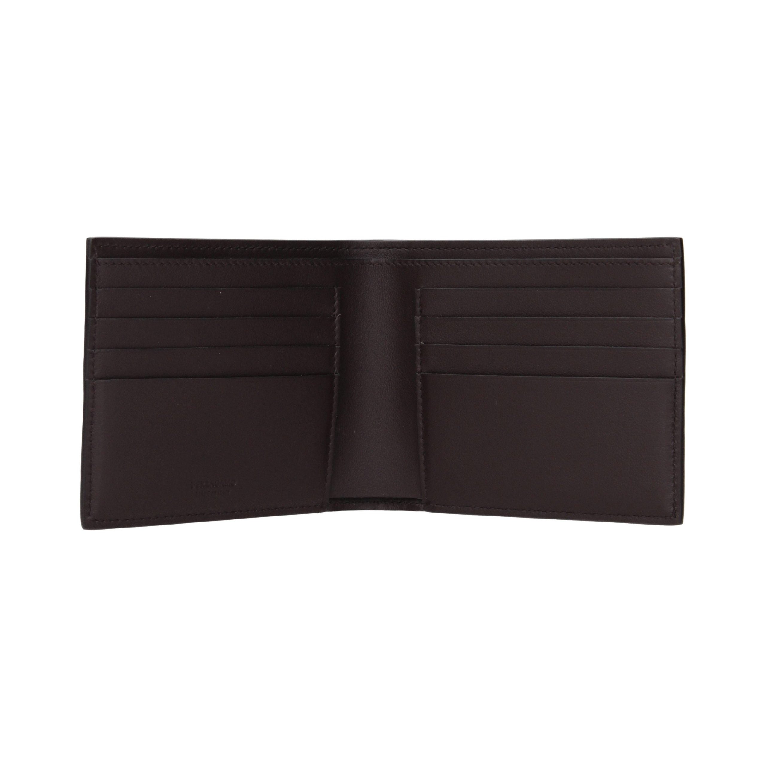Ferragamo Grained Leather Wallet — Brown, view 2