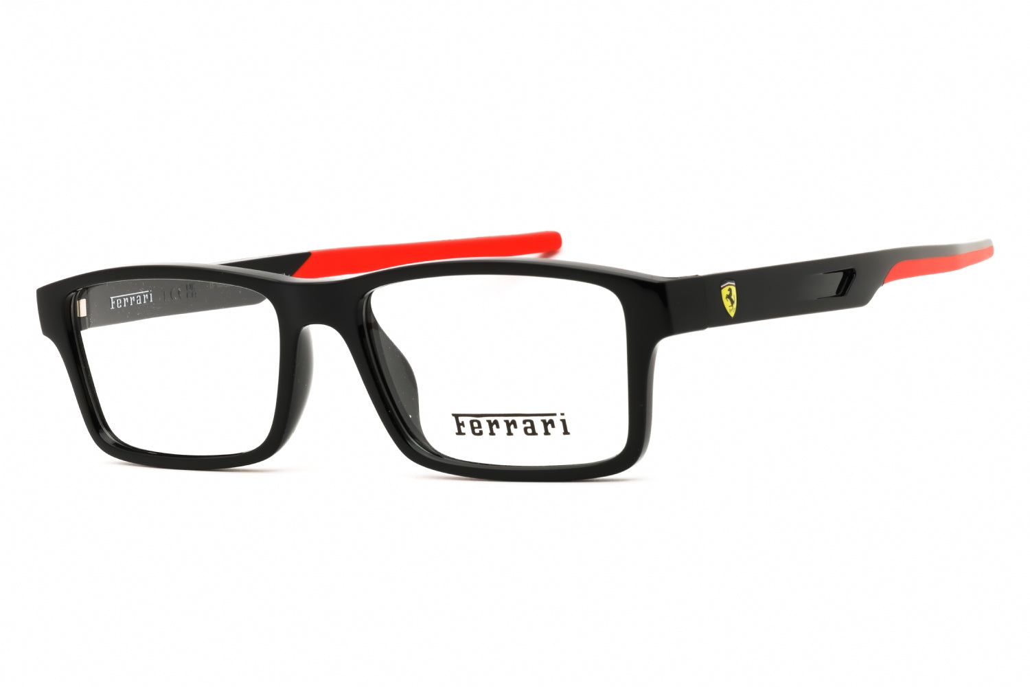 Ferrari 0FZ8004U Rectangular Acetate Eyeglasses — Black by Ferrari