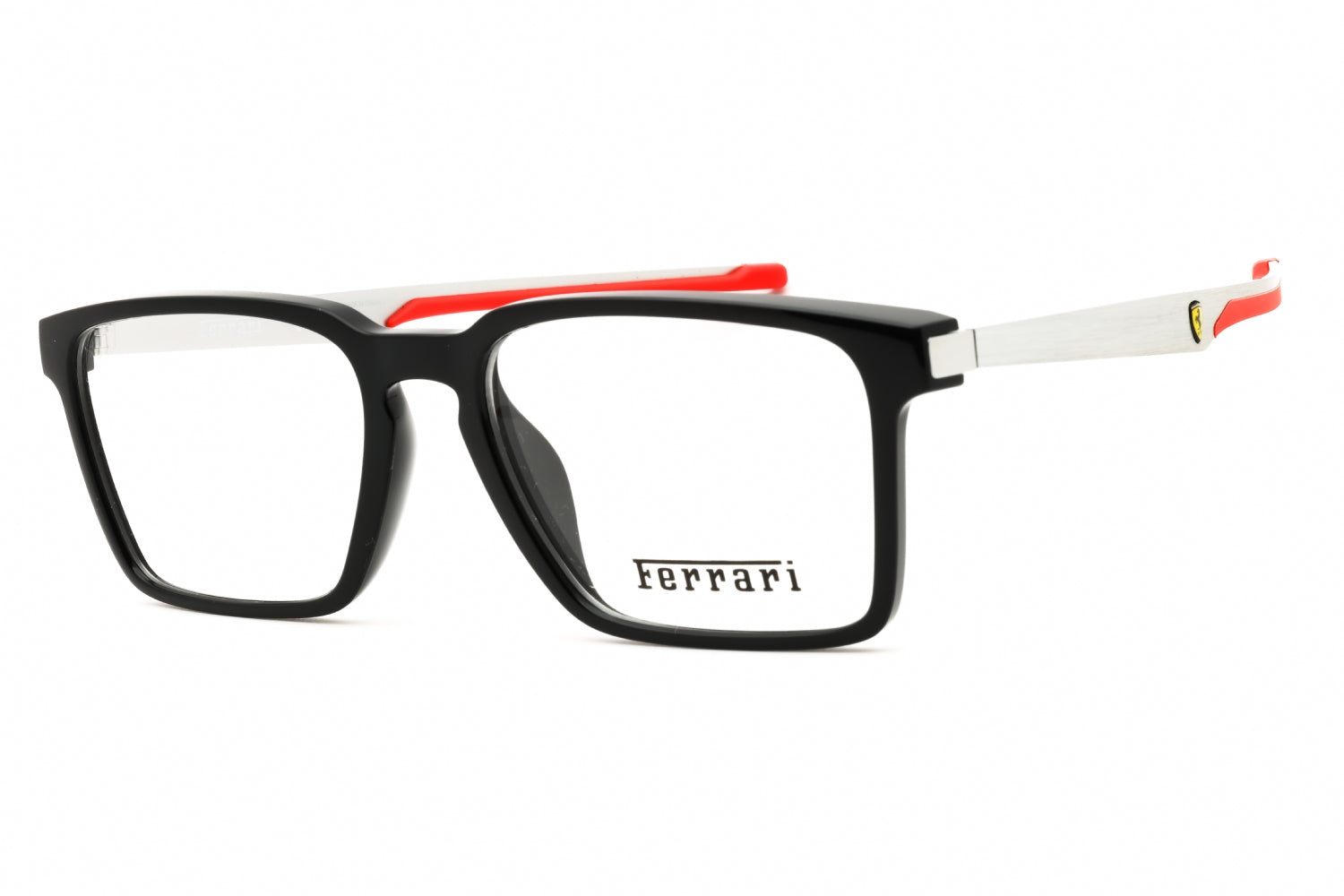 Ferrari 0FZ8005U Rectangular Propionate Frame Eyeglasses — Black by Ferrari
